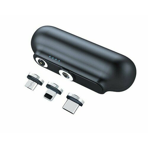 Внешний аккумулятор Power Bank 2600 mAh Magnetic 3в1 micro lightning type-c черный 135400₽