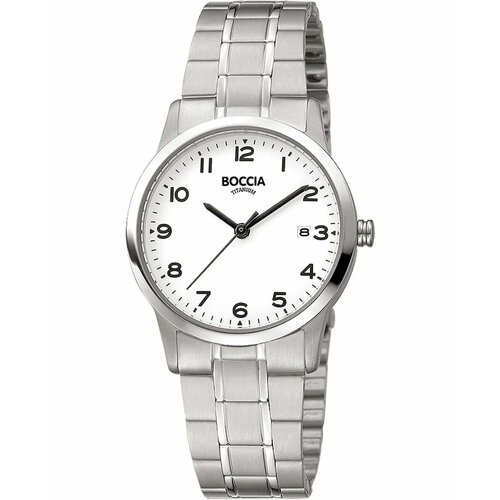 Наручные часы BOCCIA 3302-01, серебряный, белый наручные часы boccia 3346 01 белый серебряный