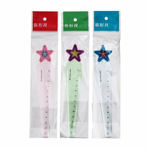 Линейка 12 см пластик Звезда микс 426₽