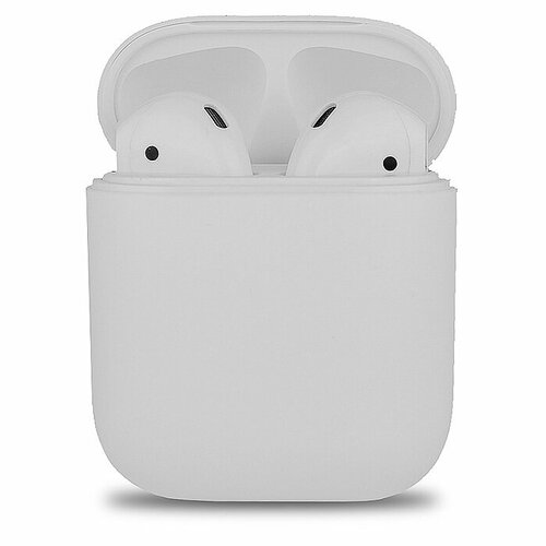 Силиконовый чехол тонкий для Apple AirPods 2 белый