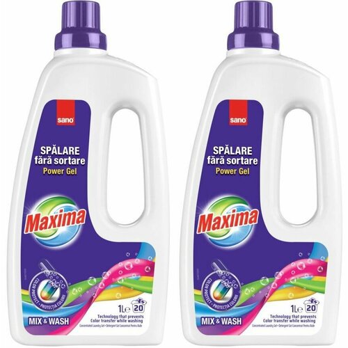 SANO Максима Гель для стирки цветного белья концентрированный МиксВаш 1000мл 2 шт 3292₽