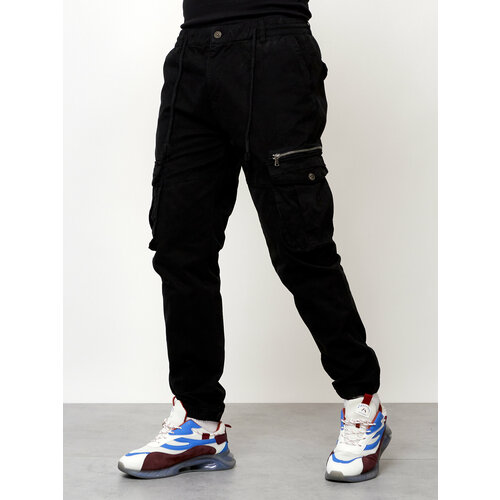 Джинсы зауженные , размер W33/L30, черный джинсы зауженные размер w33 l30 синий