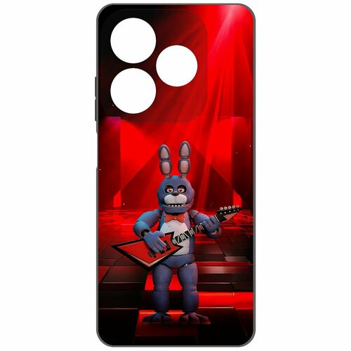 Чехол-накладка Krutoff Soft Case фнаф (FNAF) - Бонни с гитарой для INFINIX Smart 8 Pro черный чехол накладка krutoff soft case фнаф fnaf бонни с гитарой для infinix smart 8 черный