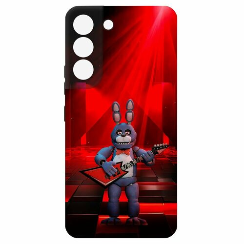 Чехол-накладка Krutoff Soft Case фнаф (FNAF) - Бонни с гитарой для Samsung Galaxy S22+ черный чехол накладка krutoff soft case фнаф fnaf бонни с гитарой для samsung galaxy a01 core a013 черный