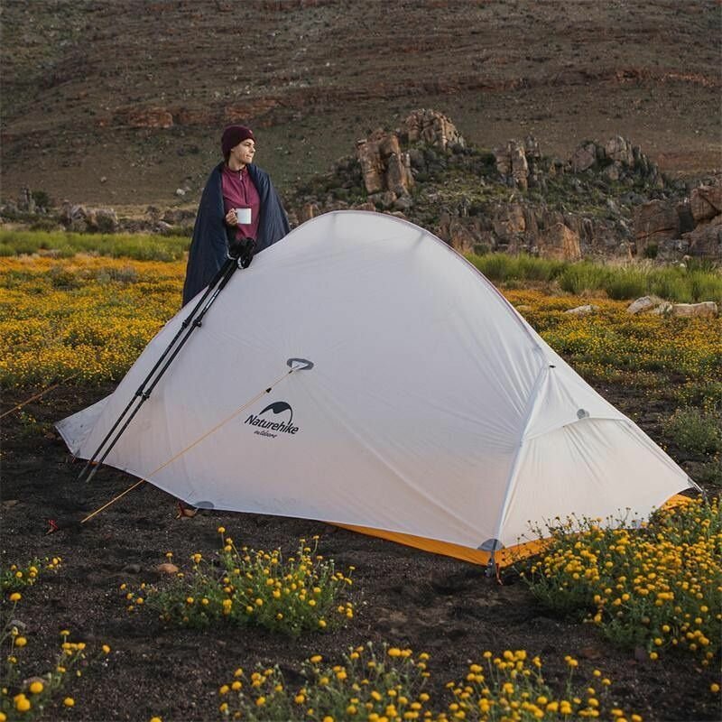 Палатка туристическая / Naturehike Cloud Up 2 Superlight Professional Grey/Yellow / палатка для туризма, треккинга, кемпинга