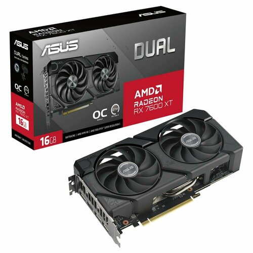 Видеокарта ASUS DUAL-RX7600XT-O16G RX7600XT HDMI DP316G D6 55999₽
