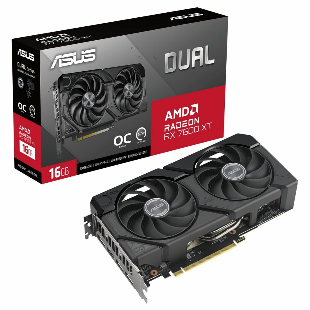 Видеокарта ASUS DUAL-RX7600XT-O16G