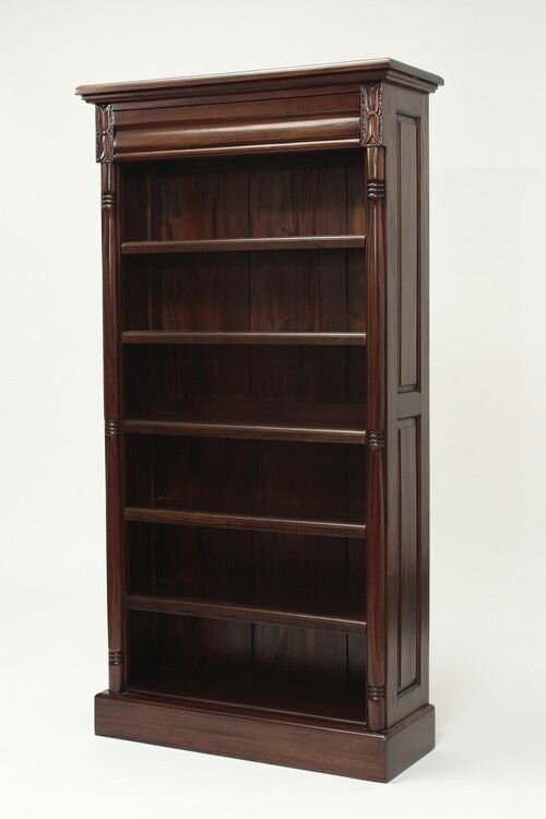 Стеллаж книжный высокий из красного дерева (mahogany wood)