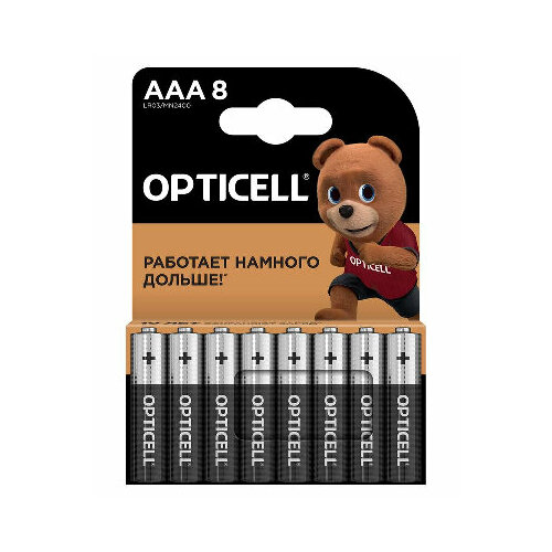 Элемент питания алкалиновый AAA/LR03 (блист. 8шт) Basic Opticell 5051009