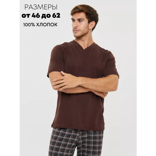 Пижама IHOMELUX, размер 56, коричневый пижама ihomelux размер 56 коричневый