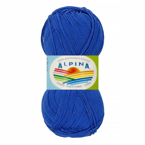 Пряжа ALPINA "HOLLY" 100% мерсеризованный хлопок 50 г 200 м №546 яр. синий