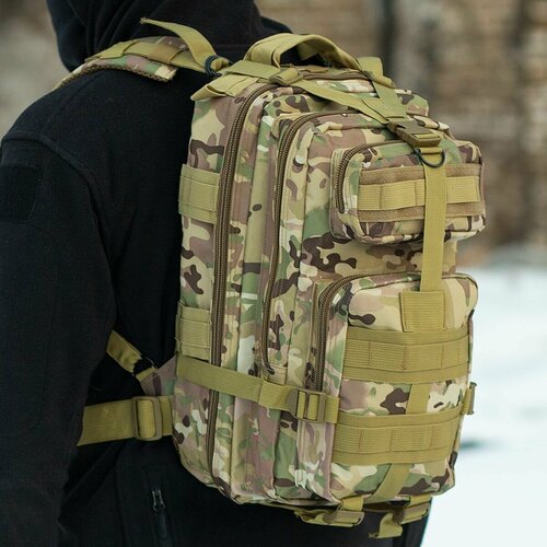 huntvp 1000d тактический рюкзак 45l molle рюкзак штурмовой пакет открытый кемпинг туризм рюкзак открытый рюкзак черный Рюкзак штурмовой 30х45х23 30 л камуфлированный camo-multi