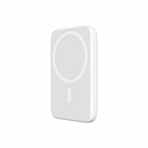 Внешний аккумулятор BarnHollis 5000 мАч 5В Type-С беспроводная зарядка MagSafe белый 2167₽