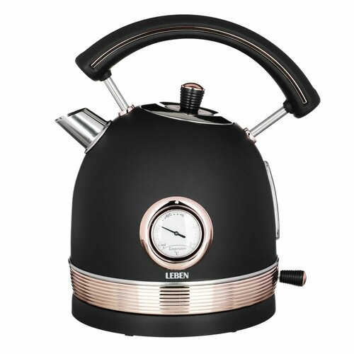 Чайник электрический 18л черный с золотом термометр 2913₽