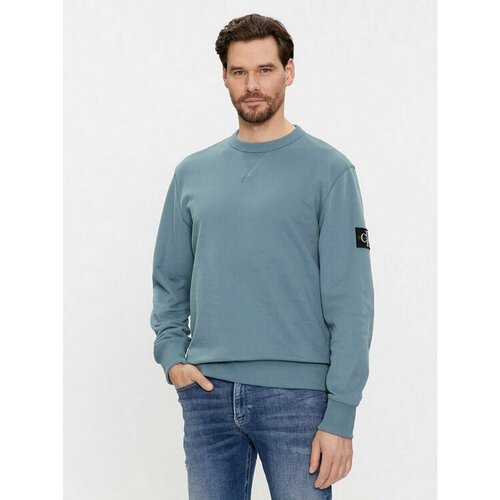 Свитшот Calvin Klein Jeans, размер XXL [INT], голубой свитшот nike club crew neck серый