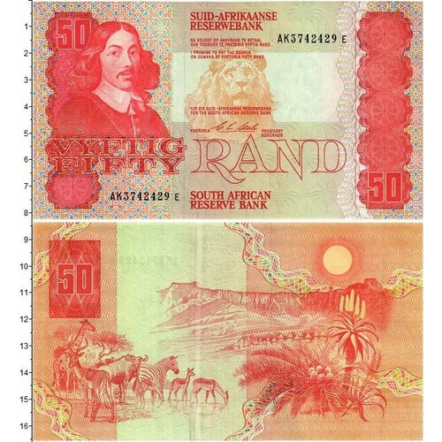 Клуб Нумизмат Банкнота 50 рандов Южно Африканской Республики 1990 года Ян ван Рибек