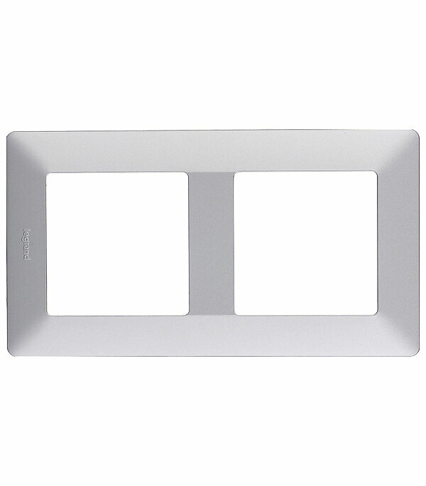Рамка Legrand Valena Life двухместная алюминий (754132)