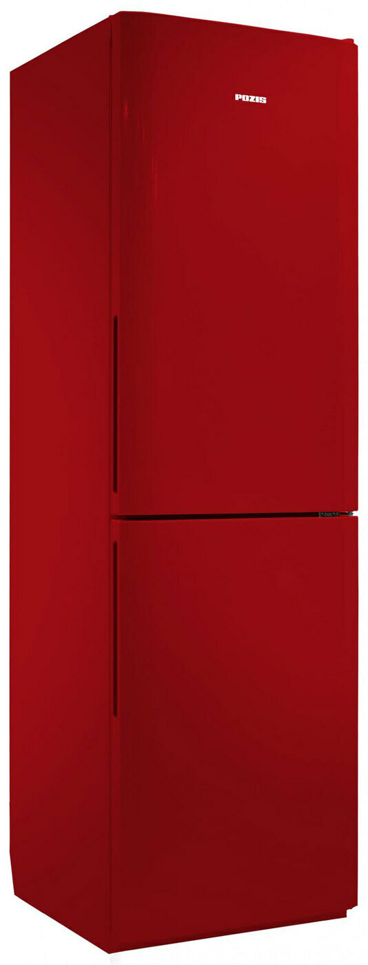 фото Двухкамерный холодильник Позис RK FNF-172 рубиновый ручки вертикальные