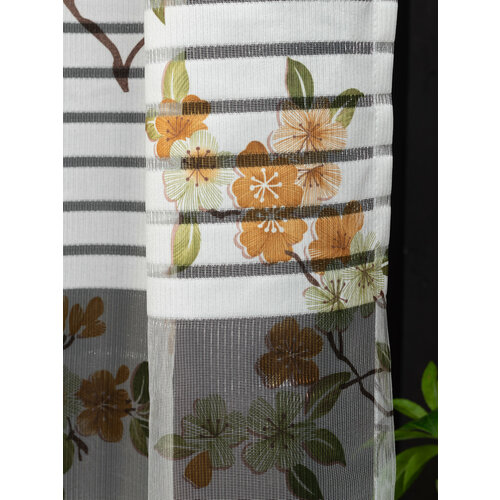 Тюль Сакура бежевая бренд Kanna на шторной ленте 250-400 2125₽