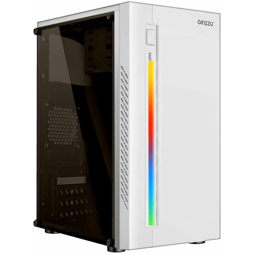 Корпус Ginzzu D390 White корпус для компьютера gamemax stratos mini tower itx без бп игровой