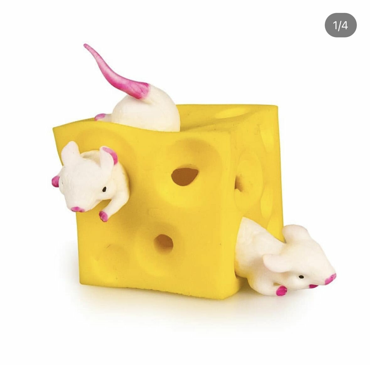 Развивающая мягкая игрушка антистресс для детей мышки в сыре