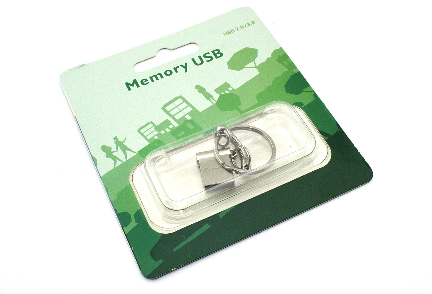 Флешка USB Dr. Memory mini 8Гб, USB 2.0, серебристый