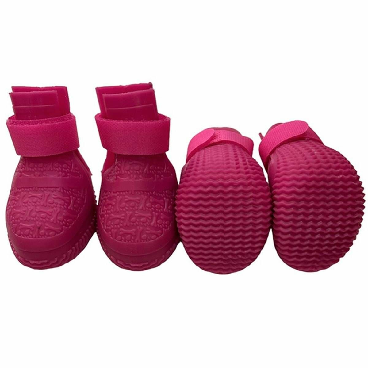 Сапоги-Боты Pet Fashion - Косточка, литой силикон, цвет розовый, для собак, XL, 7.5х8.5см, 1 пара