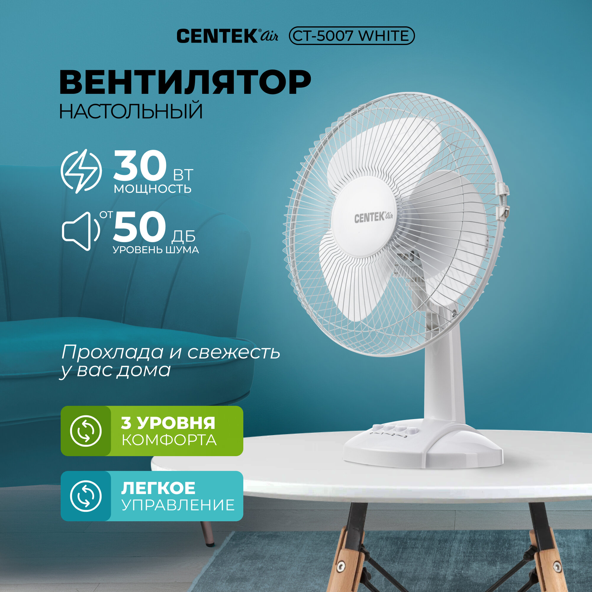 Настольный вентилятор CENTEK CT-5007