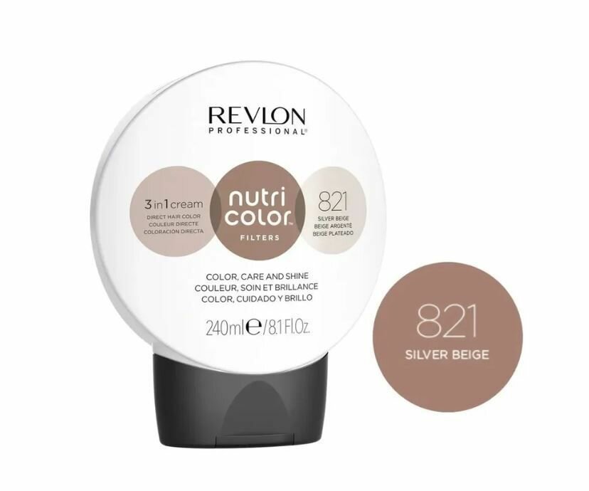 Revlon Nutri Color Creme. крем-краска для прямого окрашивания, 821 Серебристо-бежевый , 240 мл