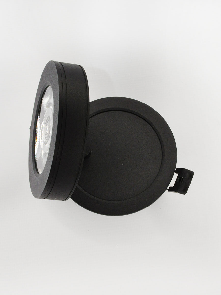 505R-10W-3000K-Bk Светильник светодиодный встраиваемый черный