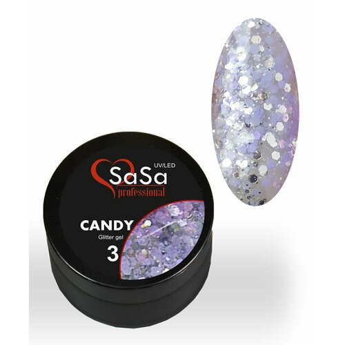 SaSa Глиттер-гель СANDY 03 5 гр 600₽