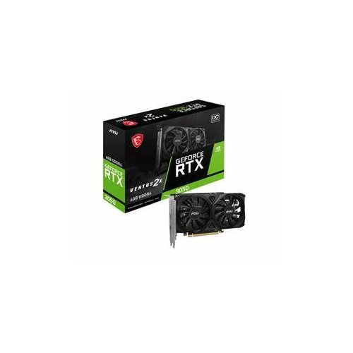 Видеокарта MSI Видеокарта MSI PCI-E 4.0 RTX 3050 VENTUS 2X 6G OC NVIDIA GeForce RTX 3050 6Gb 128bit GDDR6 1492/14000 HDMIx2 DPx1 HDCP Ret