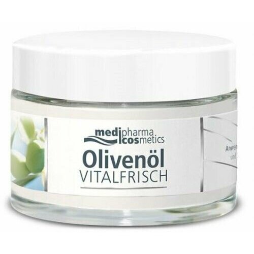 MEDIPHARMA COSMETICS Крем для лица дневной против морщин Olivenol Vitalfrisch крем для лица против морщин дневной vitalfrisch olivenol cosmetics medipharma медифарма банка 50мл