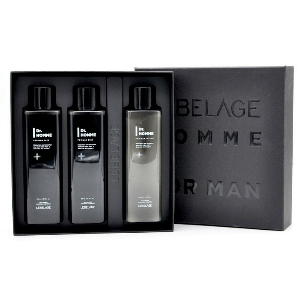 Подарочный набор уходовых средств для лица Lebelage мужской Dr. Homme For Man 3 Set, 250 мл x 3