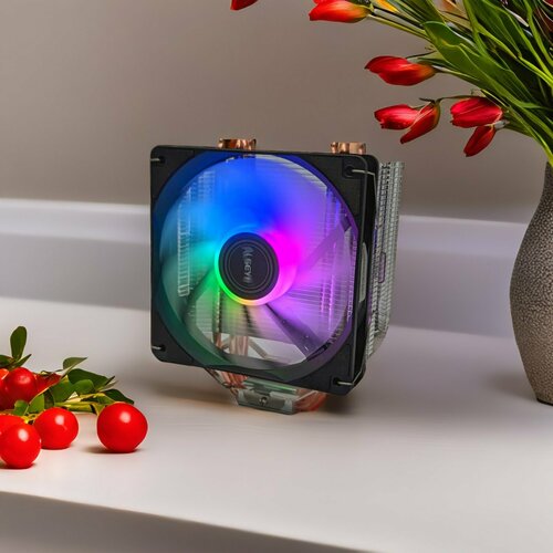 Кулер для процессора INTEL/AMD ALSEYE n120b-se RGB LGA1200, LGA1700, AM4, AM5 кулер alseye h120d 4 0 black ii as 01 02 0023