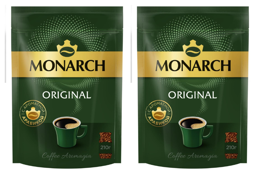 Кофе растворимый сублимированный Monarch Original, 210 гр, 2 уп