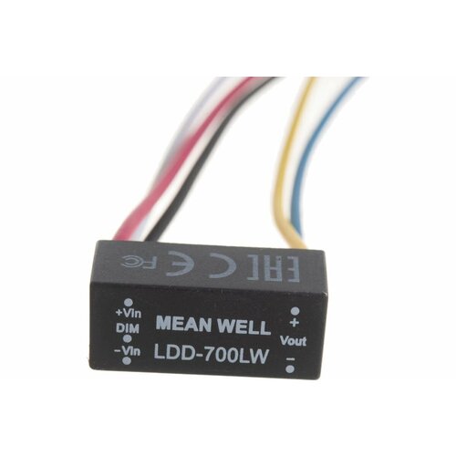 LED-драйвер Mean Well LDD-700LW драйвер светодиодный mean well ldd 700l ip67 вход 9…36в dc выход 700ма 2 32в вход вкл выкл и регулировки яркости свечения в корпусе на плату 22