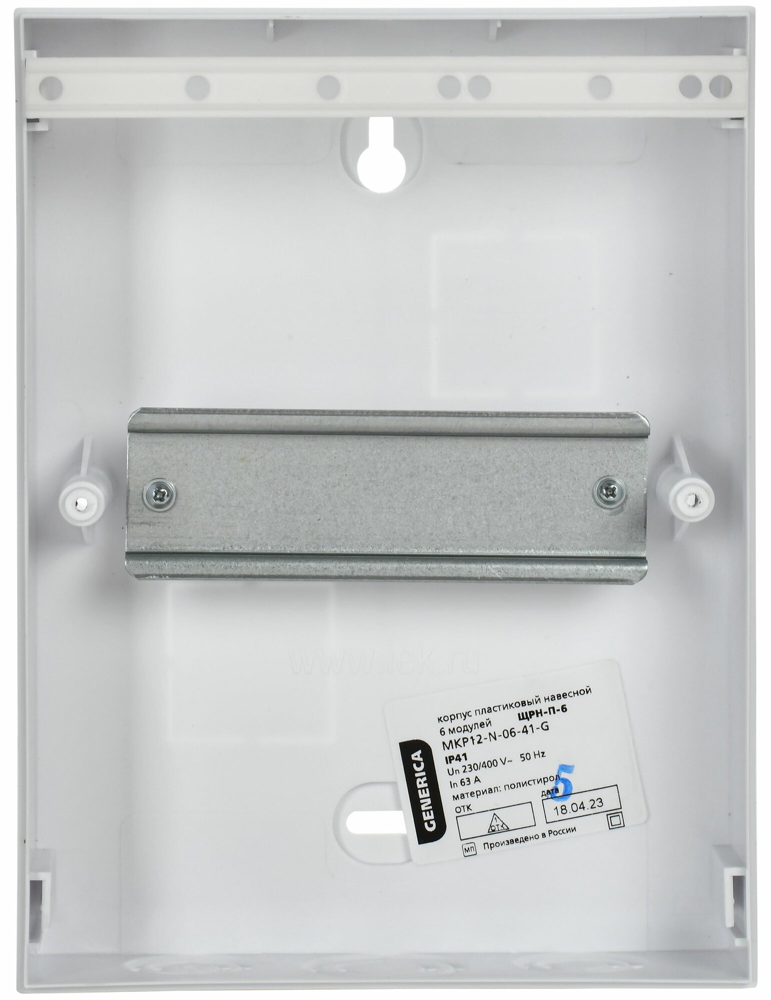Корпус пластиковый ЩРН-П-6 черная прозрачная дверь IP41 GENERICA