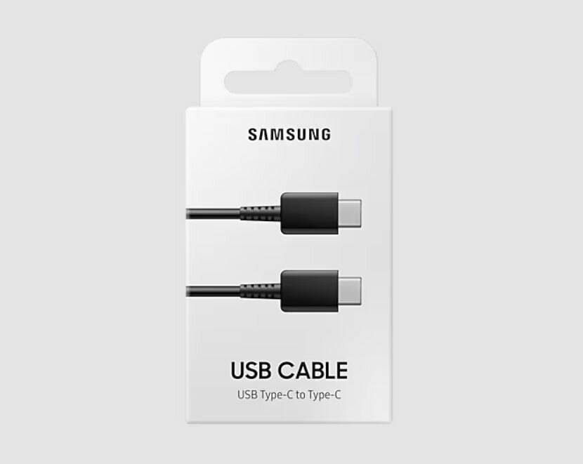 Кабель Samsung USB-C to USB-C, (3A), 1м, (EP-DA705B), черный