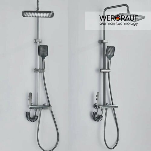 Душевая система с тропическим душем и термостатом 4T-2030GR