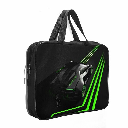 Папка с ручками текстильная А4 370 х 280 х 60 мм Stavia Super car 1186₽