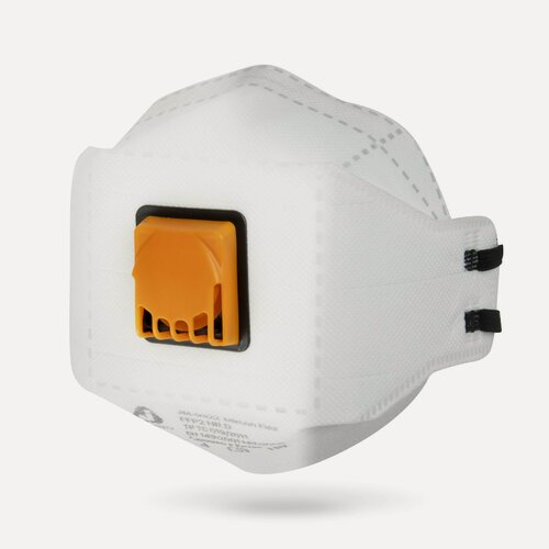 Изображение товара Противоаэрозольная полумаска Jeta Safety JM-9322, трёхпанельная, с клапаном, FFP2, - 20 шт. в упаковке