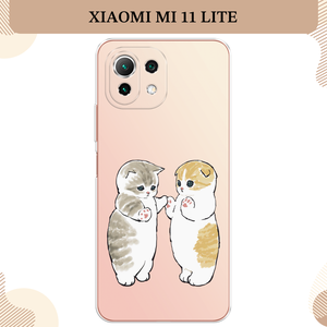 Силиконовый чехол "Котята" на Xiaomi Mi 11 Lite/5G NE / Сяоми Ми 11 Лайт/5G NE