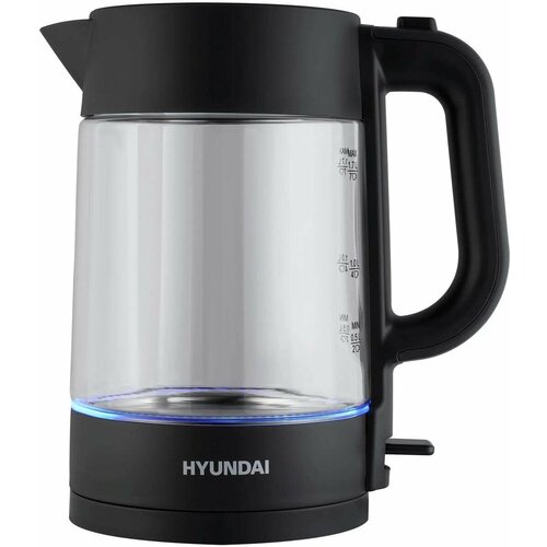 фото Чайник электрический hyundai hyk-g7707 1.7л. 2200вт графит (корпус: стекло)