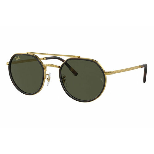 очки ray ban rb 3447 9196 r5 round metal legend gold Ray-Ban, зеленый