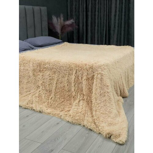 Плед Травка размером 220х240 см пушистый искусственный мех 1590₽