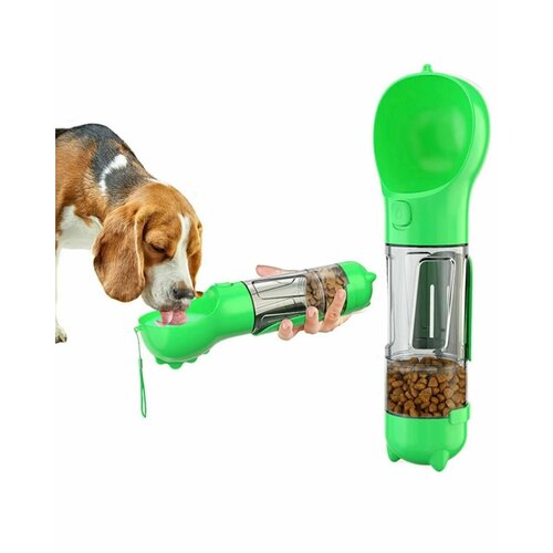 Поилка дорожная для собак и кошек, прогулочная бутылка для домашних животных 300 мл