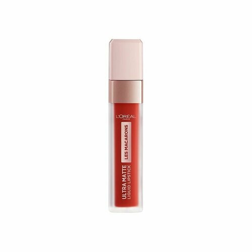 LOREAL PARIS Ультрастойкая жидкая матовая помада Infaillible Les Macarons Liquid Lipstick, 832, Клубничный чизкейк, красный, 8 мл