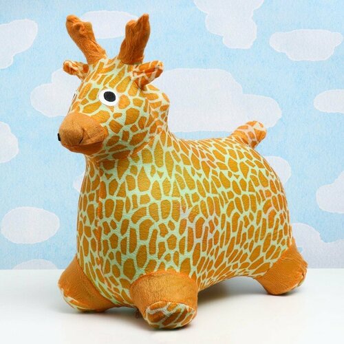 Игрушка - прыгун детская Олень резиновая надувная 50х27см в чехле коричневый 2085₽