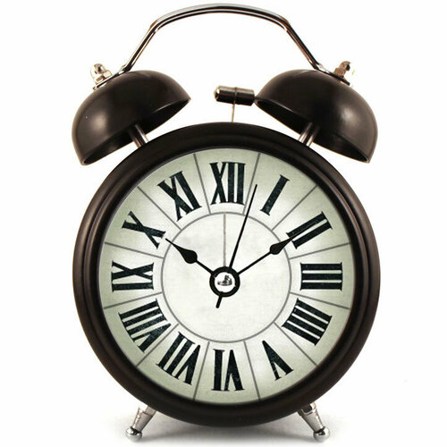 Оригинальный Будильник Римские цифры светлый Черный 1000₽